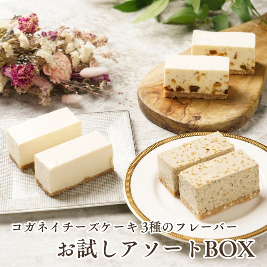 コガネイチーズケーキ3種アソートBOX　季節の商品２ 送料込